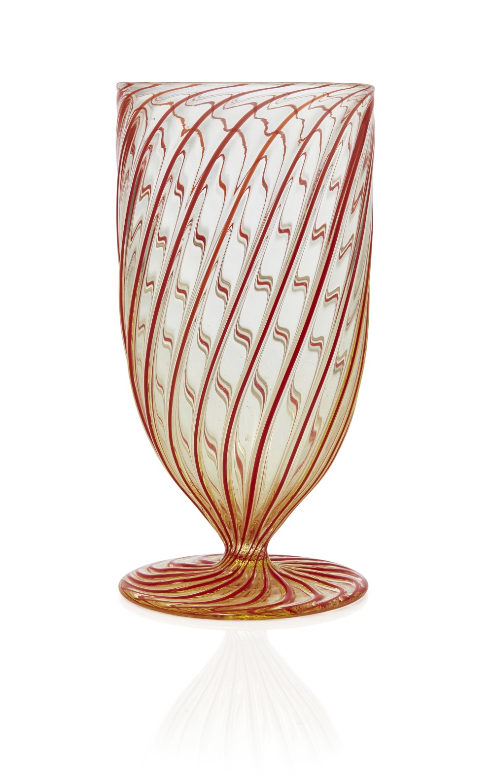 Lino Tagliapietra (b.1934), 'Filigrana' glass vase, circa 1980, Glass, Etched signature to base,