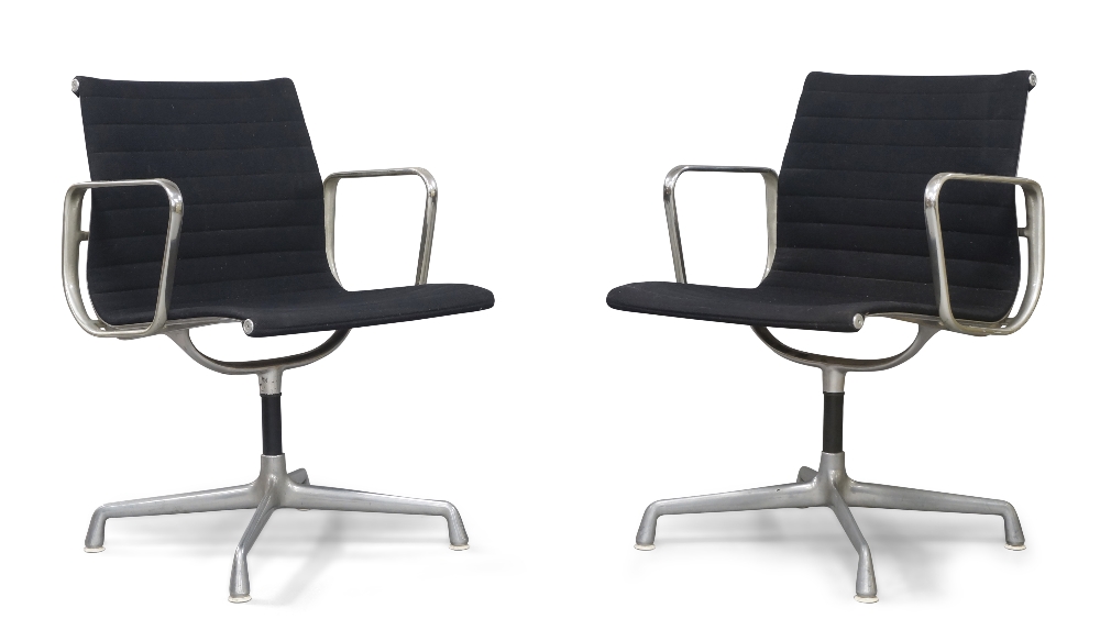 Charles & Ray Eames for Herman Miller, Pair of 'EA108' Aluminium Group chairs, circa 1960,