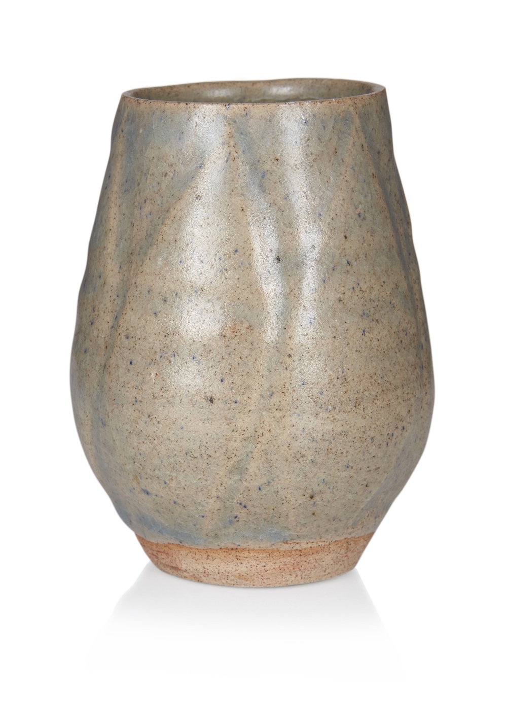 Katharine Pleydell-Bouverie (1895-1985), Small blue-grey petal vase, circa 1975, Glazed stoneware,