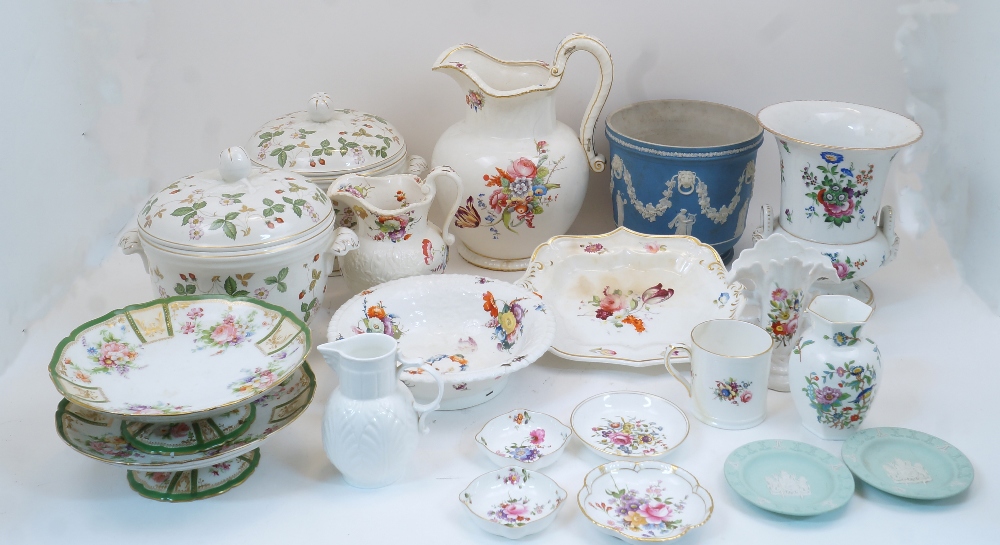 A quantity of British and European ceramics, 20th century, comprising: a pair of Wedgwood 'Wild