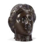 A French bronze bust of lady, cast by Barbedienne, third quarter 19th century, after the Antique,
