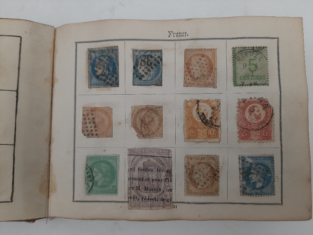 A large collection of stamps, British, Commonwealth and World, Queen Victoria and later, stuck - Image 15 of 27