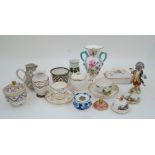 A mixed group of Continental porcelain, of academic interest, 18th century and later, comprising: