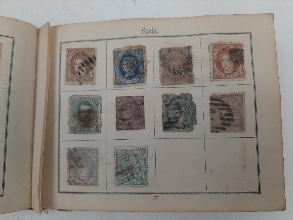 A large collection of stamps, British, Commonwealth and World, Queen Victoria and later, stuck - Image 19 of 27