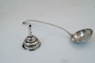 A George III silver ladle, London, c.1780, possibly Thomas Northcote, Old English pattern, 36cm