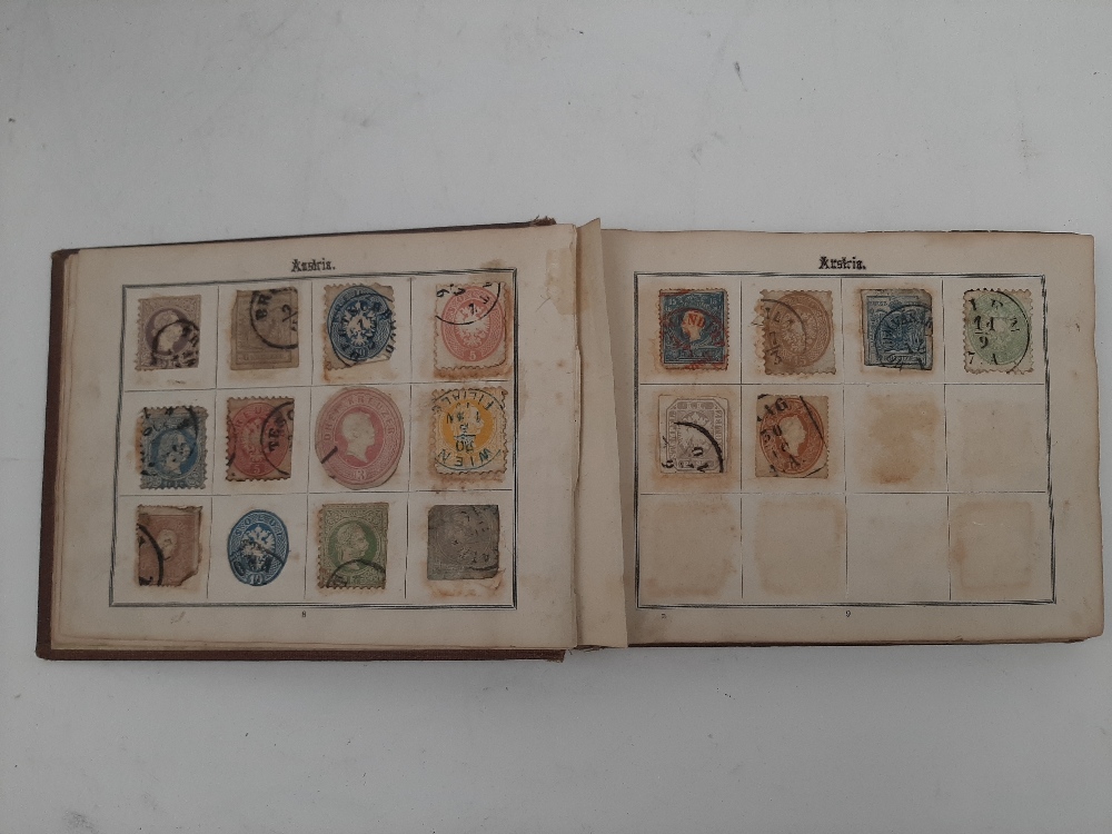 A large collection of stamps, British, Commonwealth and World, Queen Victoria and later, stuck - Image 9 of 27