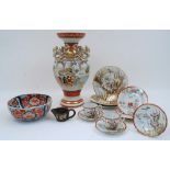 A group of Japanese objects of vertu, 20th century, to include: a small Japanese slip pottery and