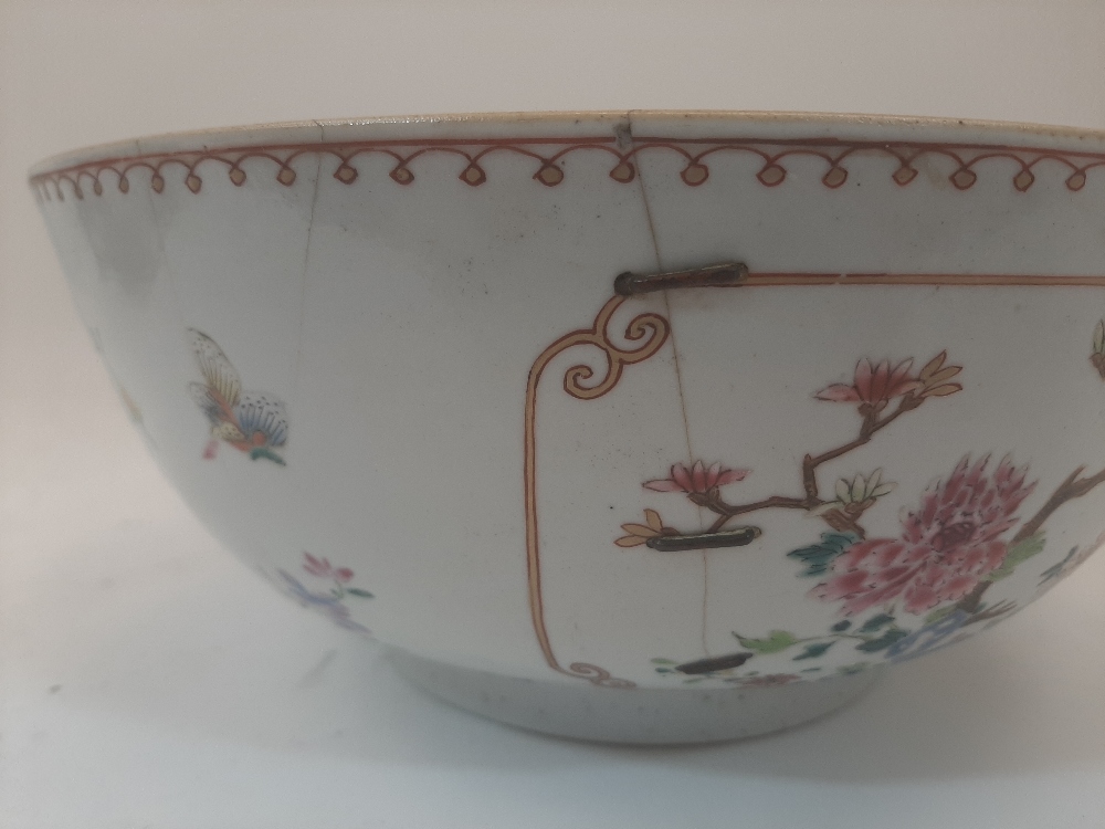 Two Chinese cups and saucers, late 19th century, modelled as flowers, decorated with figures and - Image 8 of 18