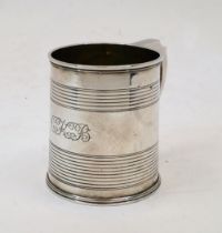 A George IV silver christening cup, London, 1929, Charles Fox II, of tapering cylindrical form