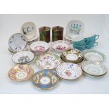 A quantity of British porcelain plates and saucers, 19th/20th centuries, various factories including