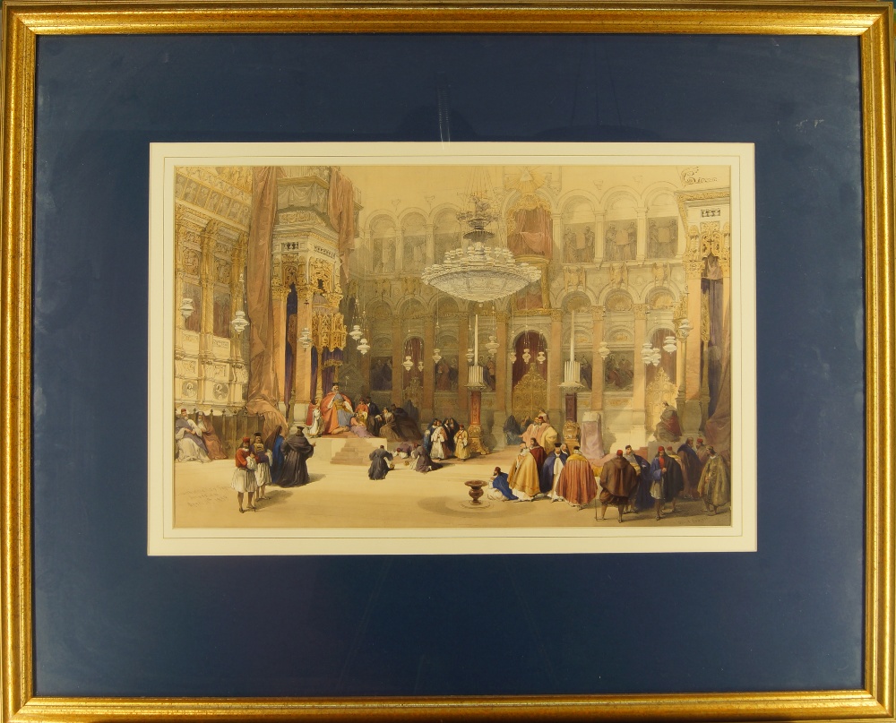 After David Roberts, British 1796-1864- Church of the Holy Sepulchre (Jerusalem): Interior - Image 2 of 2