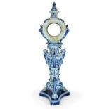 A Dutch Delft blue and white clock-case, 19th century, pseudo blue Adrianus Kocks AK monogram / 99