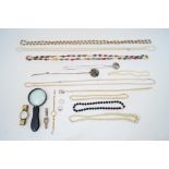 A collection of costume jewellery, to include: faux pearl necklaces; other assorted necklaces and