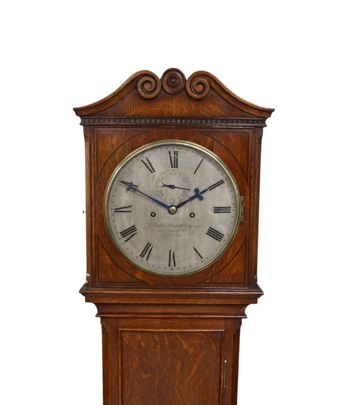 An oak eight day longcase clock, by Goldsmiths & Silversmiths Company, London, late 19th/early - Image 2 of 3