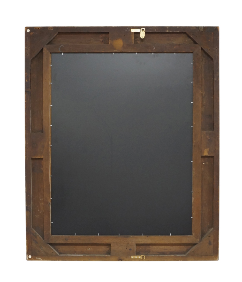 An early Victorian giltwood and gesso mirror, the C-scroll frame with shell carved corners, set with - Image 2 of 2