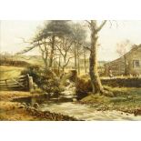 William Manners, British 1860-1930- Riverside landscapes; oil on board, two, signed and dated 'W