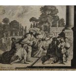 Melchior Kusel, German 1626-1684- King Solomon with Astoreth and Milcom; engraving, 18 x 24 cm. (