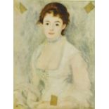 After Pierre-Auguste Renoir, French 1841-1919- Madame Henriot; offset lithograph, signed within