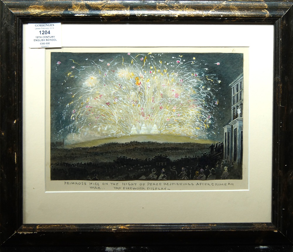 British School, mid/late 19th century- The Firework Display; watercolour and bodycolour heightened - Image 2 of 3