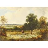 Follower of Sir David Wilkie, RA, Scottish 1785-1841- Haymaking; oil on canvas, bears inscription to