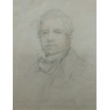 British School, early 19th century- Portrait sketch of David Roberts, RA; pencil and watercolour