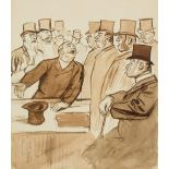 Oswald Heidbrinck, French 1860-1914- In Court; and The nude model; the first watercolour on paper,
