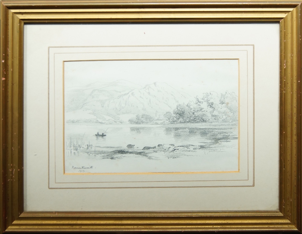 British School, early 20th century- Sketches of mountain landscapes; pencil on paper, two, inscribed - Image 5 of 6