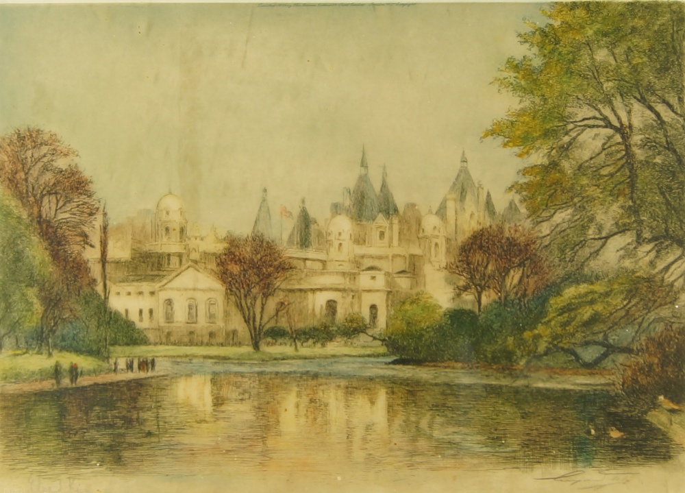 Eugene James Tily, British 1870-1937- St James's Park, after Edward King; etching printed in