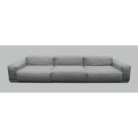 Jasper Morrison, two ‘Soft’ modular three seater sofas for Vitra, c.2015, with grey fabric