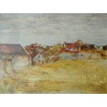 James Taylor, British 1925-2000- Landscape in the Ile-de-France; oil on board, signed and dated '