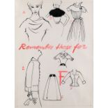 Rene Gruau, Italian 1909-2004- Remember these for.../ ... next Spring, c. 1960; pencil and