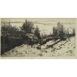 Melvyn Petterson RBA NEAC, British b.1947- Cold January Afternoon, 1988; etching, signed, titled,