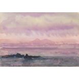 Geoff Uglow, British b.1978- Solway Firth 3, 2009; watercolour, signed, titled and dated verso (