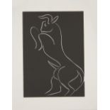 Henri Matisse, French 1869-1954, Un meuglement different des autres, from Pasiphae; linocut in black
