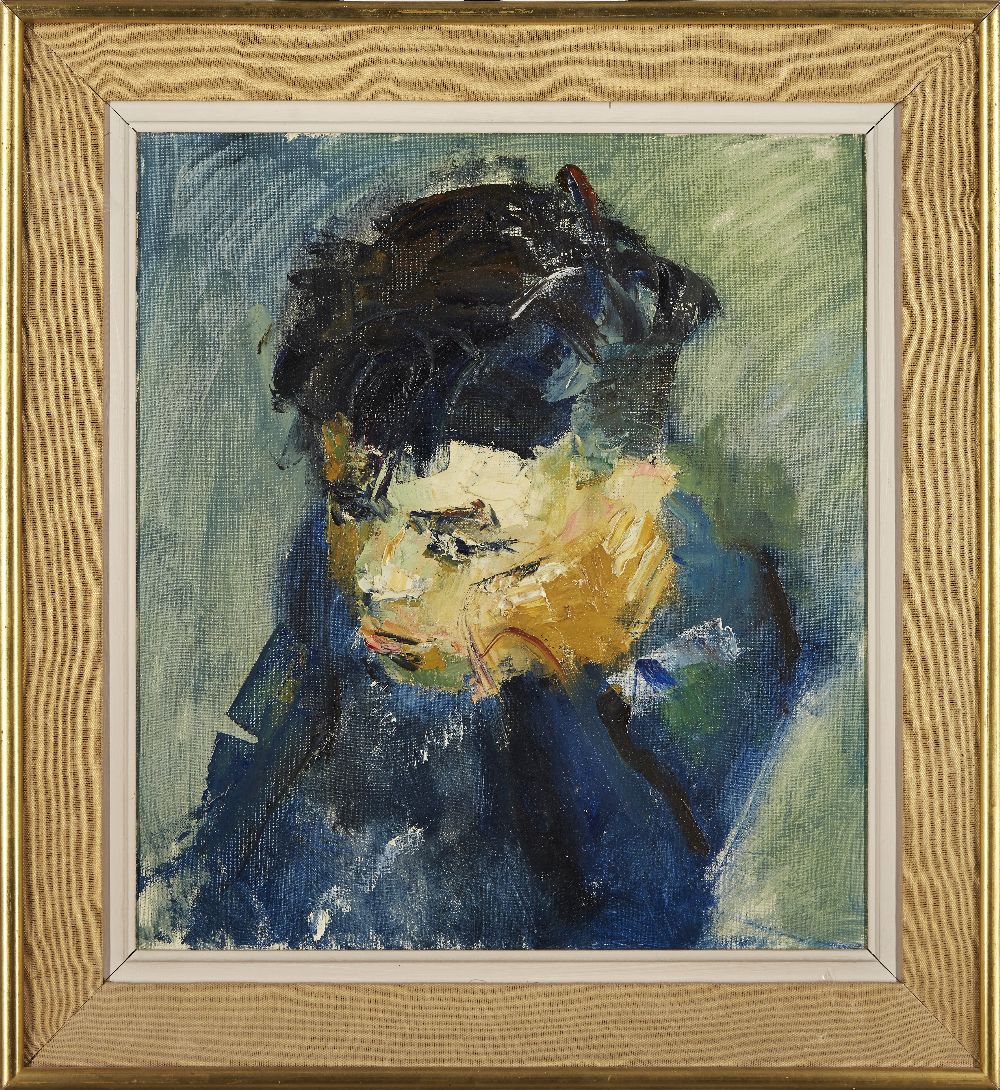 Barbara Robinson, British b.1928- Head of Jean Claude, 1958; oil on canvas, signed and dated on - Image 2 of 3