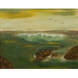 G. Anderson, British school, late 20th century- Seascape; oil on canvasboard, signed 'G.