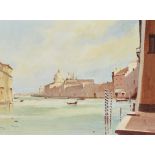 William Eyre, British 1891-1979- The Salute, Venice; oil on board, signed lower left 'W. Eyre', 46 x