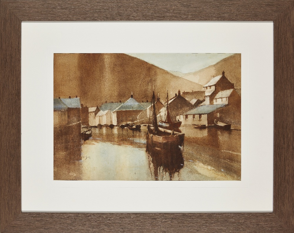 William Eyre, British 1891-1979- Polperro, Cornwall; watercolour and on paper, signed lower left 'W. - Image 2 of 3