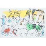 After Chagall, French/Russian 1887-1985- Untitled; lithograph, 33 x 50.5 cm. (unframed) Please refer