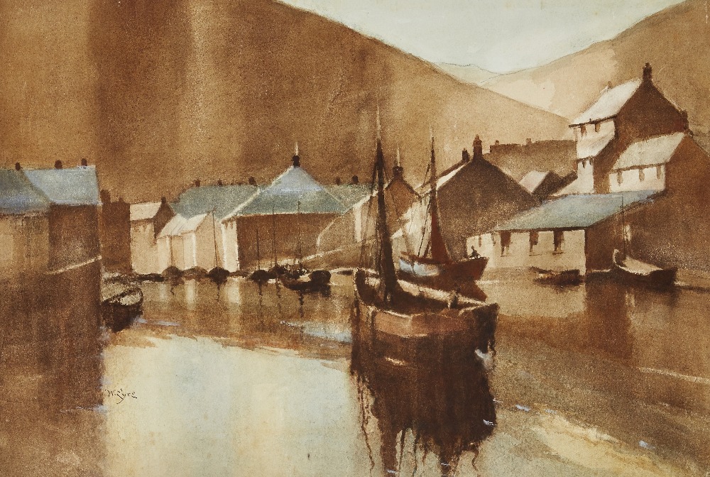 William Eyre, British 1891-1979- Polperro, Cornwall; watercolour and on paper, signed lower left 'W.