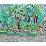 Amy Gibbs, British 1891-1967- Cliff Gardens, Westcliffe-on-Sea; mixed media collage, bears