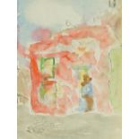 William D. Clyne, Scottish 1922–1981- La Maison Rose; pen and watercolour, 36.5 x 26.5 cm (ARR)