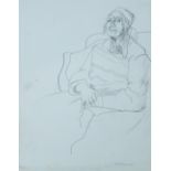 Käthe Strenitz, British/Czech 1923-2017- A card folio of figure studies, 1987-88; graphite on paper,