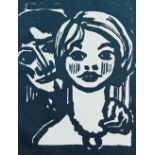 Emil Nolde, German 1867-1956- Mann und junges Mädchen; woodcut on wove, 27.5 x 19 cm. (unframed) (