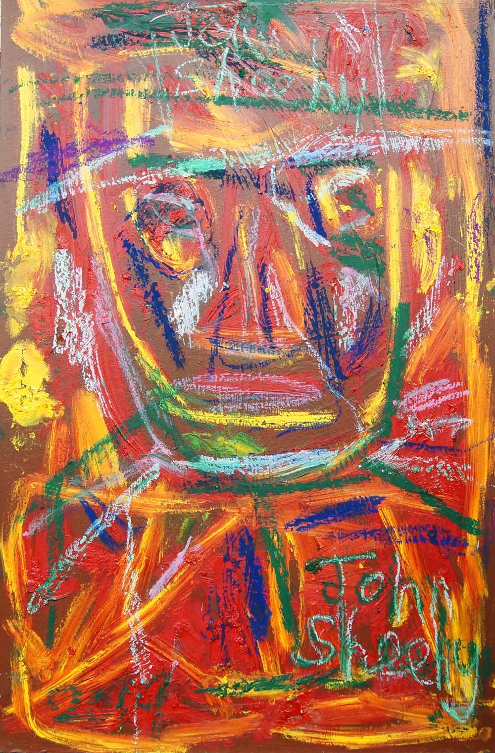 John Sheehy, Irish b.1949- Abstract portrait, 2021; oil on canvas, signed and dated along the - Image 4 of 5