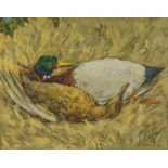 Paul Pouchol, French 1904-1963- Les Canards; oil on canvas, signed lower right, 33 x 41.5 cm (ARR)