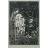 Eric Gill, British 1882-1940- Gloria in Profundis; wood engraving, signed 'Eric G' (lower right) and