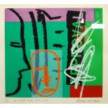 Bruce McLean, Scottish b. 1944- A Nod and wink; screenprint on wove, signed, titled and numbered 6/