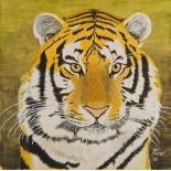 Roy A. Burton, Canadian, late 20th/early 21st century- Tiger, 1993; pencil, watercolour, and acrylic