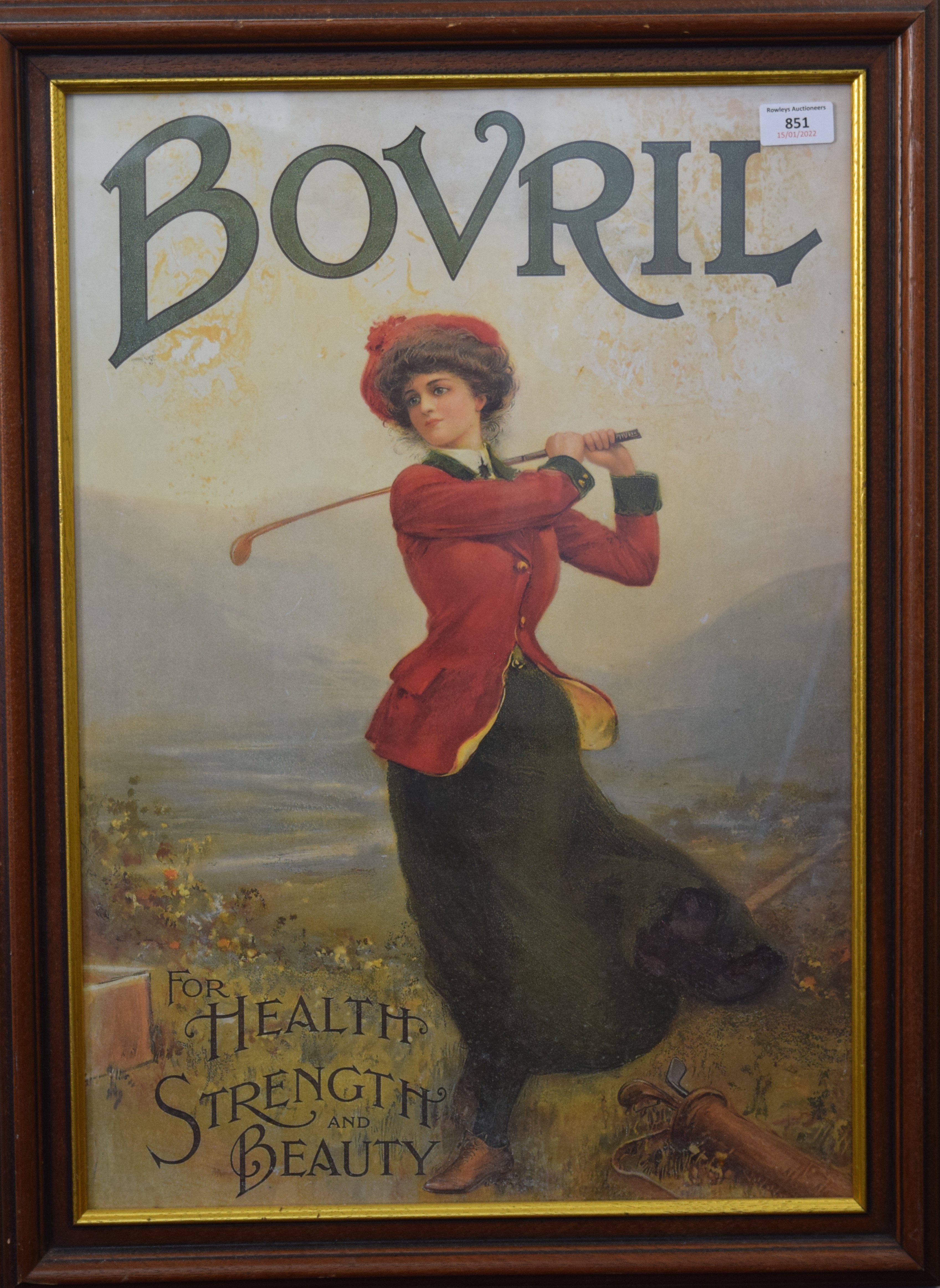 Bovril For Health, Strength and Beauty, poster, framed and glazed. 40 x 58 cm. - Image 2 of 2